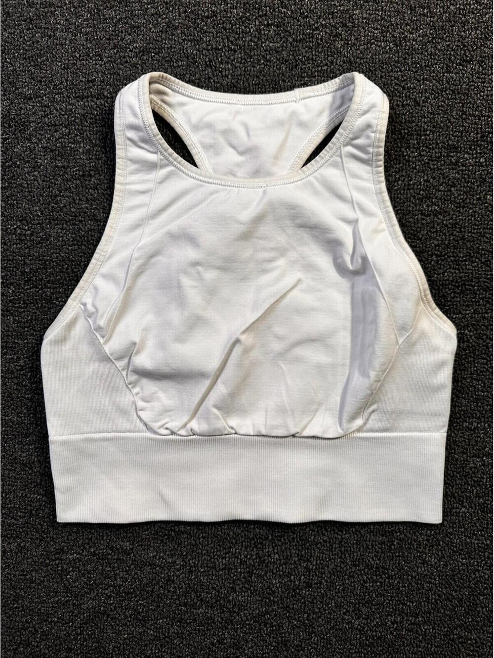 Lululemon Ebb to Train Sports Bra White (no pads), Sz 6